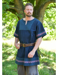 Medieval cotton tunic model Egil, blue color 2