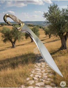 Decorative handmade Iberian falcata, blade 60 cms.