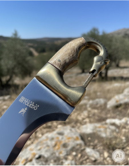 Decorative handmade Iberian falcata,...