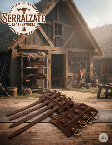 Viking Bracelets Gunnar in Dark Brown...