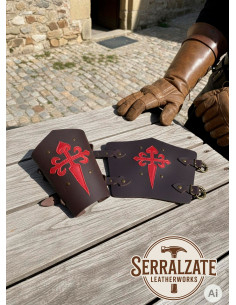 Templar Bracelets Santiago Cross in Brown