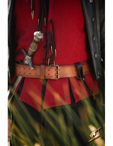 Pirate belt in leather, Hunter model,...