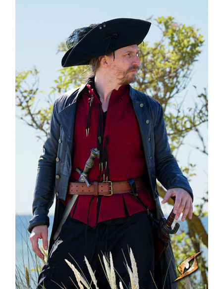 Pirate belt in leather, Hunter model,...