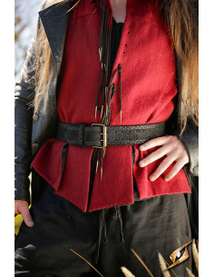 Suede Leather Pirate Belt Model Hunter, Black