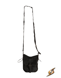 Medieval suede crossbody bag, black color 2