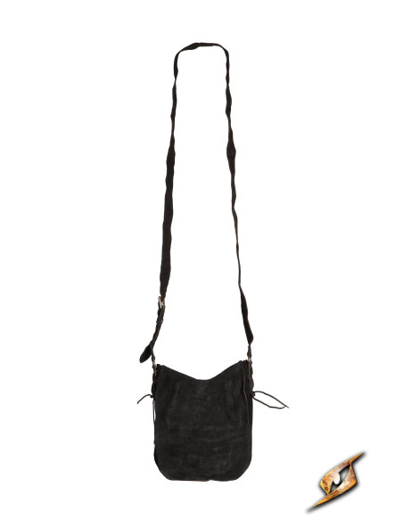 Medieval suede crossbody bag, black...