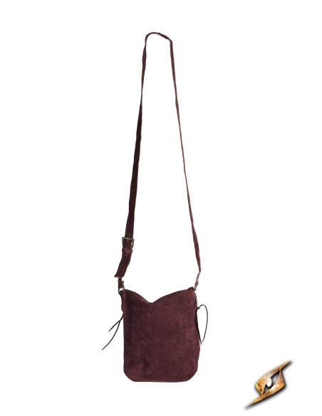 Medieval suede leather shoulder bag,...