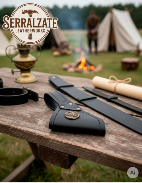 Medieval leather baldric for sword...