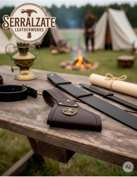 Medieval leather baldric for sword...