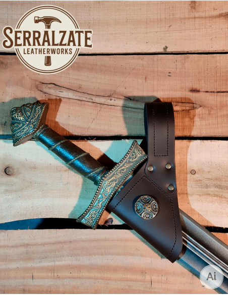 Medieval leather baldric for sword...