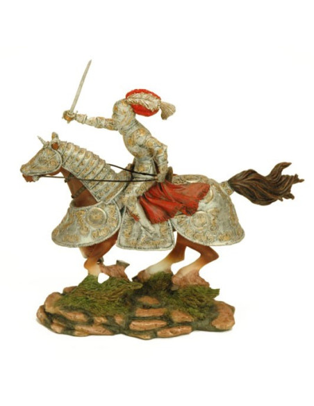 Figure medieval knight on horseback