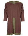 Men's Viking Tunic in cotton, model Norgaard, brown color