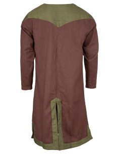 Men's Viking Tunic in cotton, model Norgaard, brown color 2