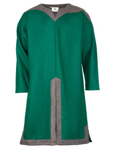 Viking men's tunic in Norgaard wool, green color
