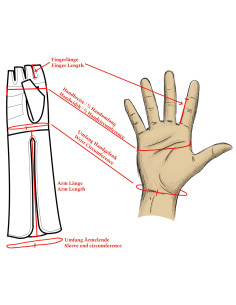 Fingerless medieval gloves in leather, Gillian model,... 2