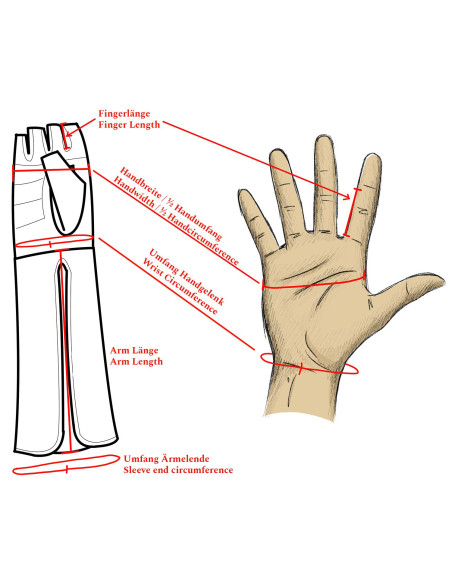 Fingerless medieval gloves in...