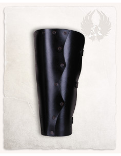 Medieval leather bracelets model Rasmus, black color 2