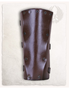 Medieval leather bracelets model Rasmus, brown color 2