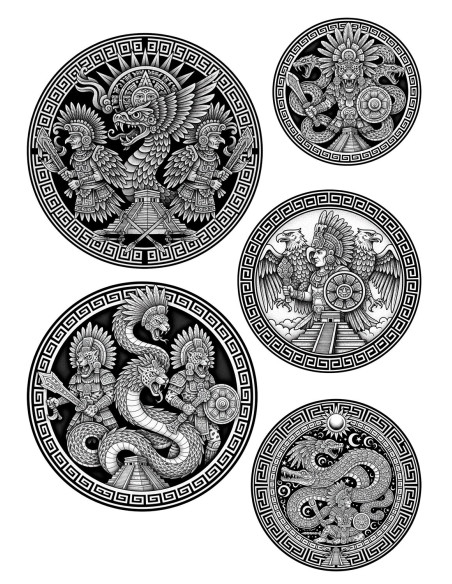 Temporary Mesoamerican Themed Tattoo...