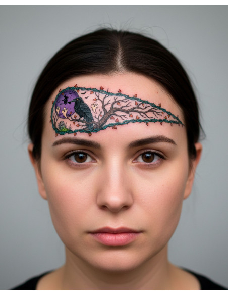 Temporary Halloween-themed tattoo