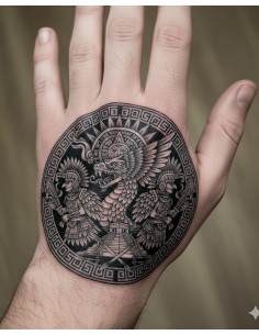 Temporary Mesoamerican Themed Tattoo (Aztec and Maya) 2