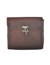 Medieval leather bag model Gero, brown color