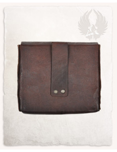 Medieval leather bag model Gero, brown color 2