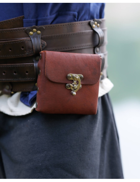 Medieval leather bag model Gero,...