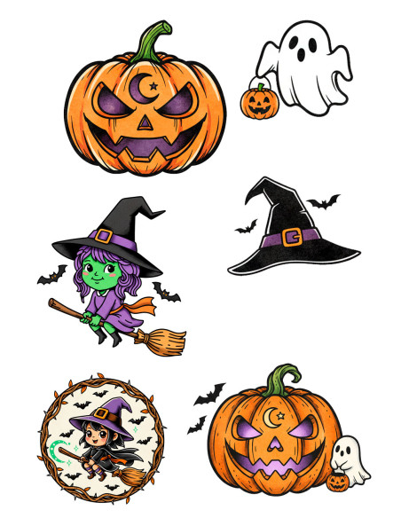 Temporary Halloween-themed tattoo in...