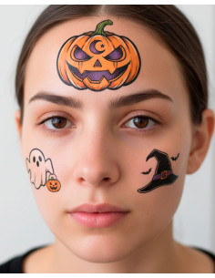 Temporary Halloween-themed tattoo in color 2