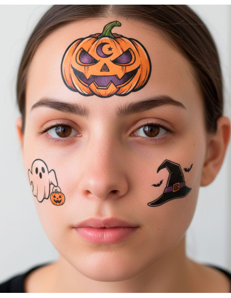 Temporary Halloween-themed tattoo in...