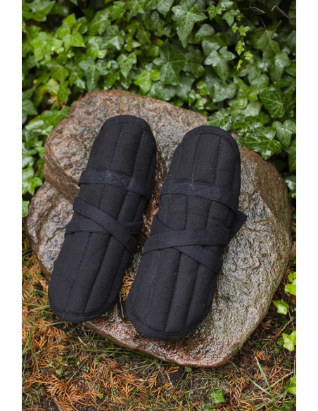 Padded bracers model Farald, black color