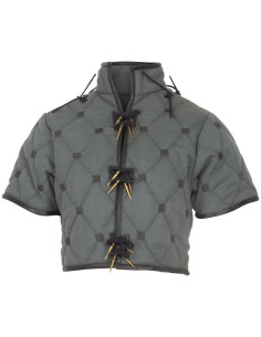 Medieval cotton gambeson model Kovira, green color