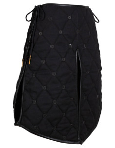 Medieval gambeson skirt, cotton model Kovira, black color 2