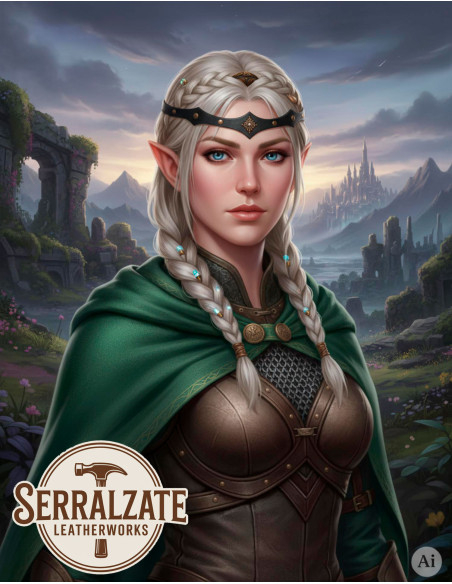 Viking-Medieval Leather Wheel Tiara