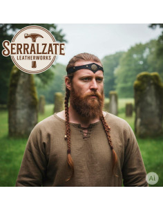 Celtic Storm Tiara in Black Leather 2