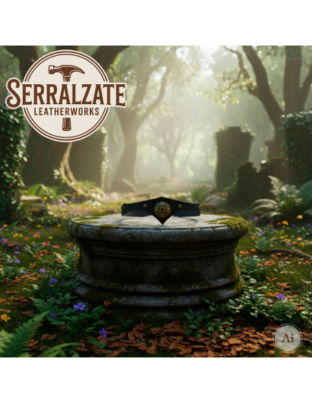 Celtic Storm Tiara in Black Leather