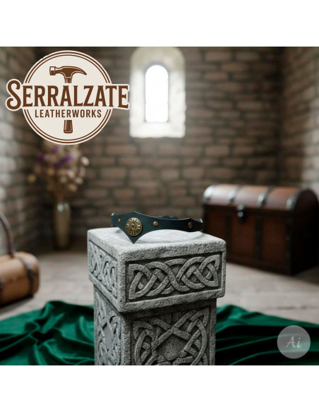 Celtic Storm Tiara in Black Leather