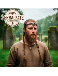 Celtic Storm Tiara in Brown Leather