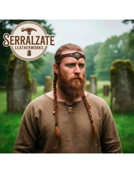 Celtic Storm Tiara in Brown Leather