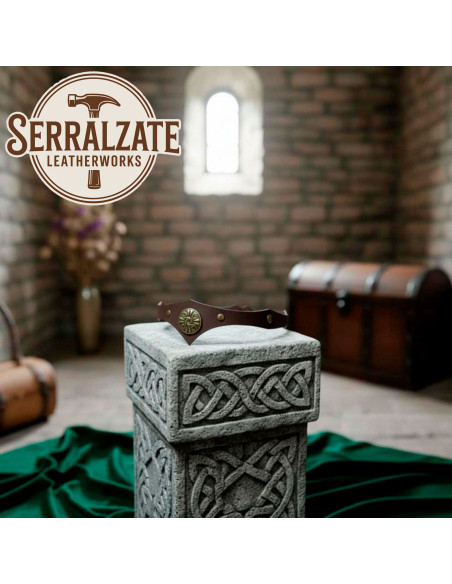 Celtic Storm Tiara in Brown Leather