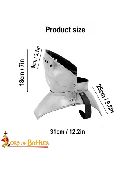 Gothic gorget with folding mask,...