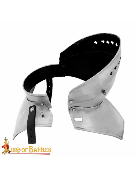 Gothic gorget with folding mask,...