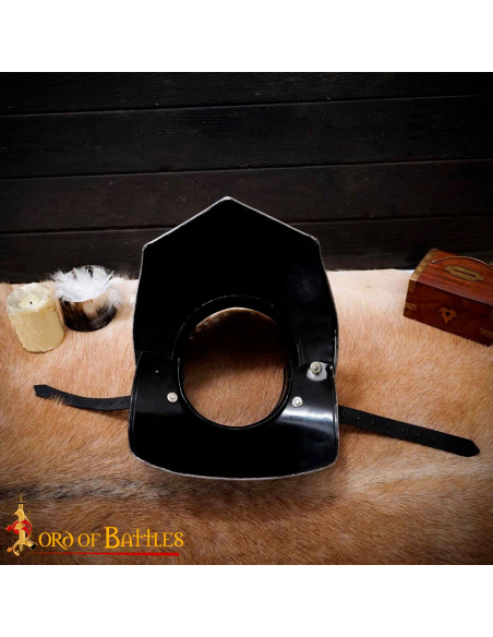 Gothic gorget with folding mask,...