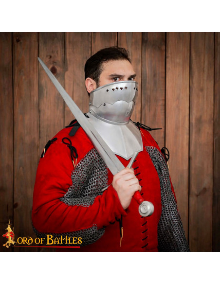 Gothic gorget with folding mask,...