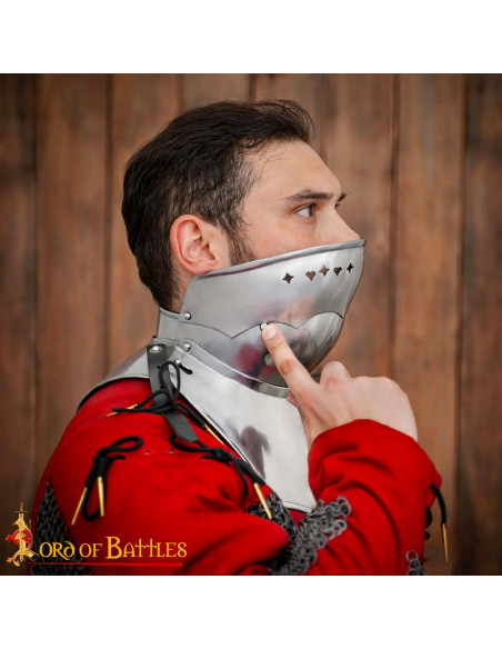 Gothic gorget with folding mask,...