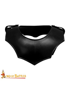 Simple medieval gorget, blackened finish