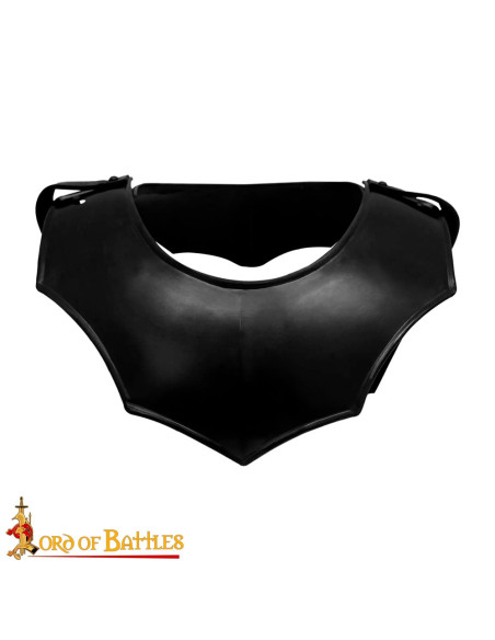 Simple medieval gorget, blackened finish