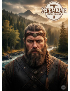 Viking-Celt Headband with Wind Knots in Brown 2