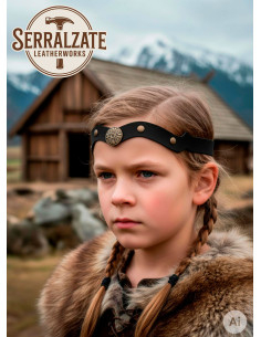 Viking-Celt Headband with Black Wind Knots